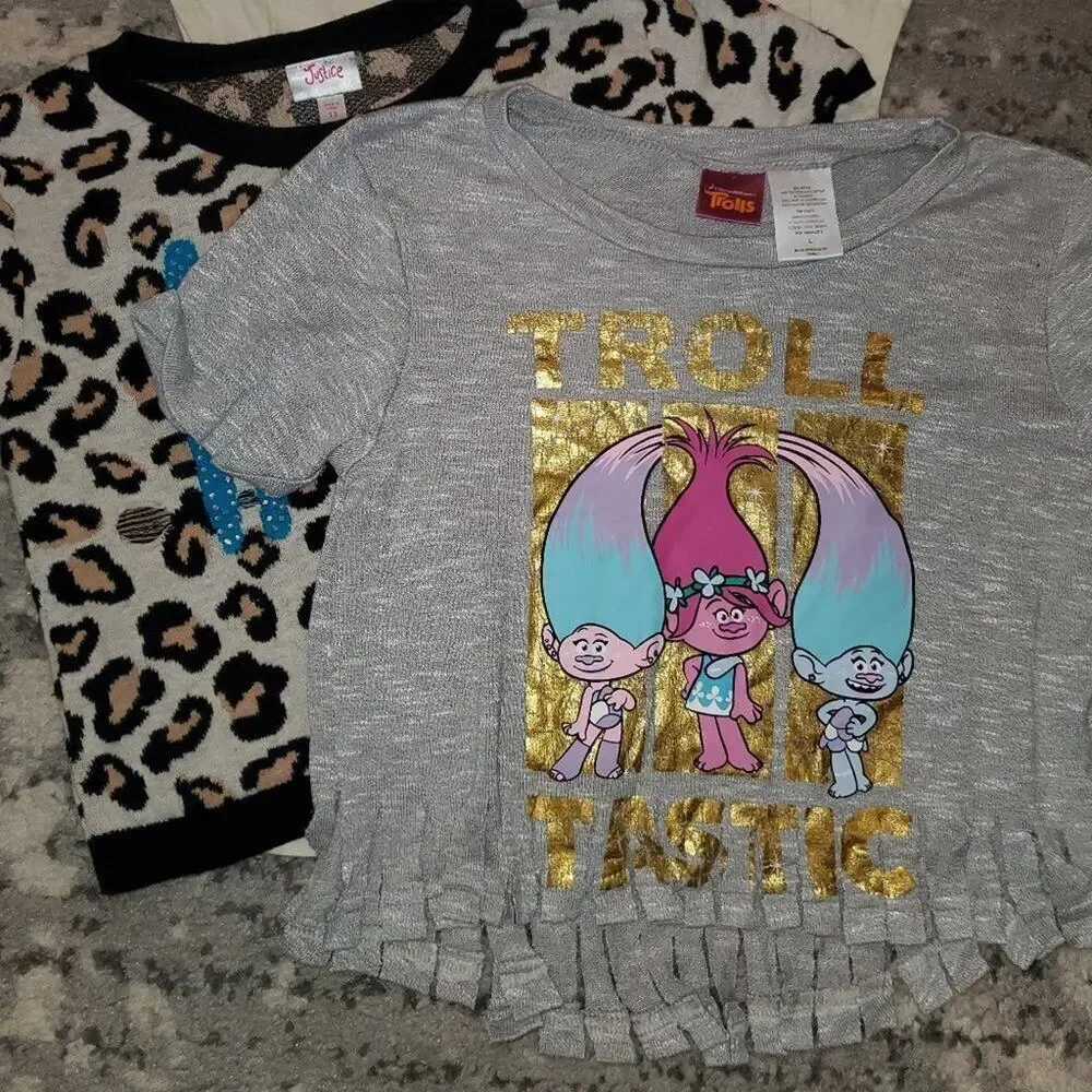 Girls Set of 4 || Large Short sleeved Tops EUC